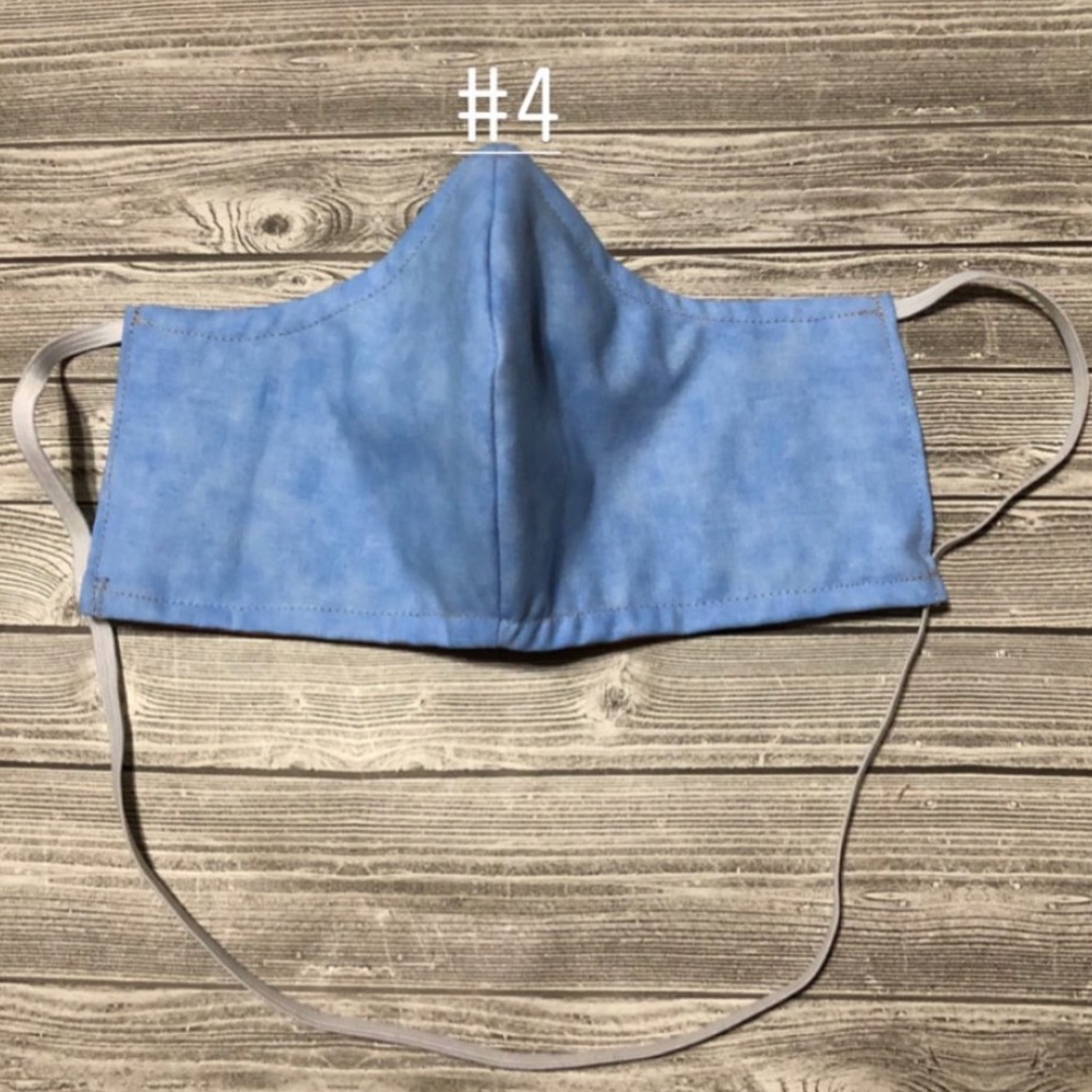 New baby blue acid wash tie dye face mask